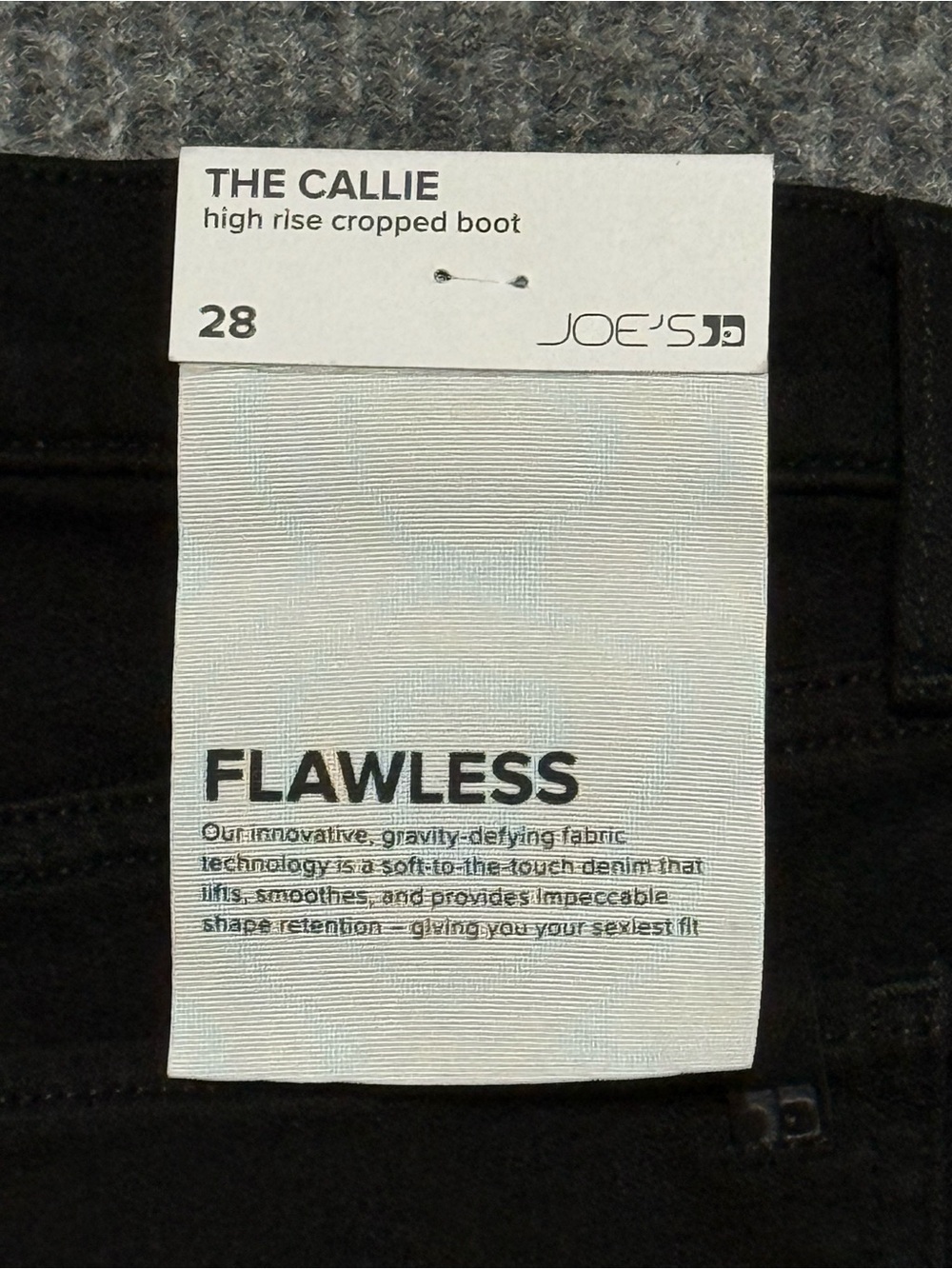 Joe’s Jeans The Callie size 28 High Rise 26.5” inseam Crop Bootcut Raw Hem Black - Picture 5 of 6